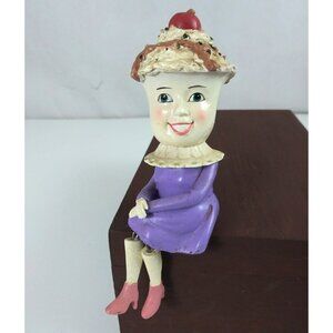 2006 WMG Anthropomorphic Ice Cream Sundae Girl Food Shelf Sitter Figurine Rare